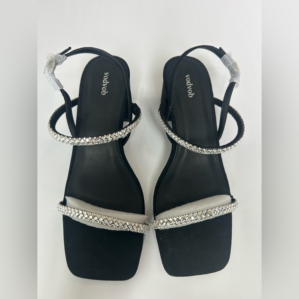 Black and Silver Women's Sandals